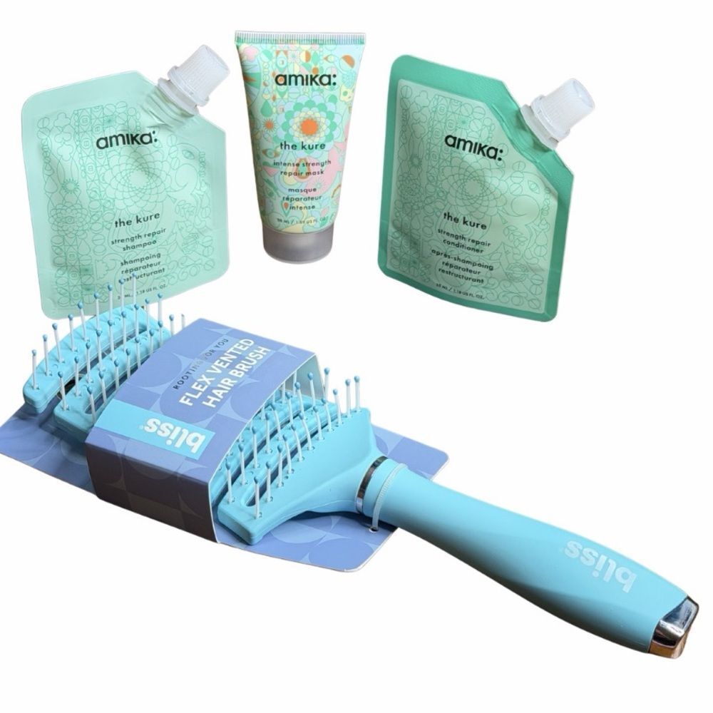 Amika The Kure Trial Set + Bliss Flex Vented Brush Bundle NWT - Picture 14 of 15